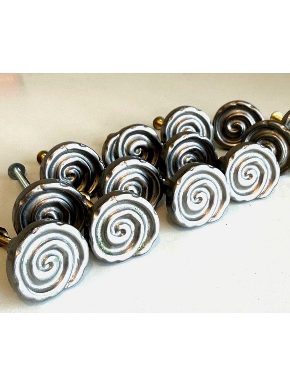 Swirl Knobs in Satin Nickel Electric Collection Left Overs